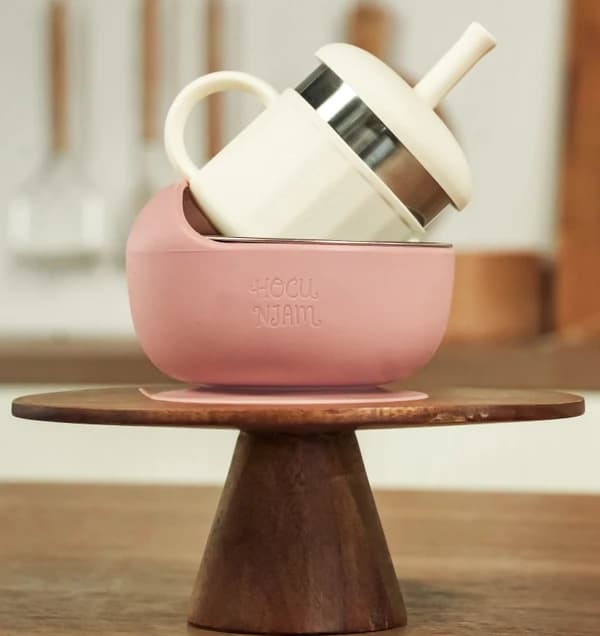 Baby suction bowl — Hocu Njam safe stainless steel kids tableware