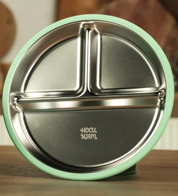Kids suction plate — Hocu Njam safe stainless steel kids tableware