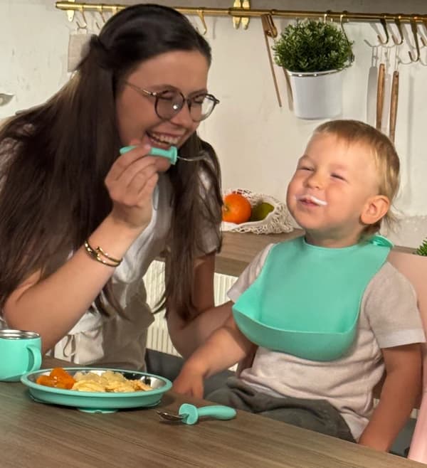 Small cutlery with stopper — Hocu Njam safe stainless steel kids tableware