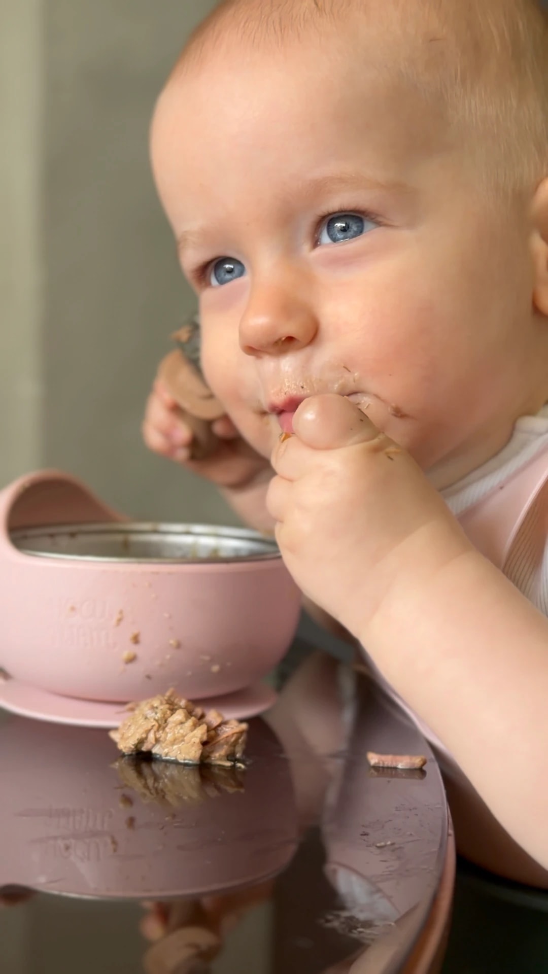 Safe stainless steel tableware for babies and kids - non-toxic, durable, and designed for self-feeding.